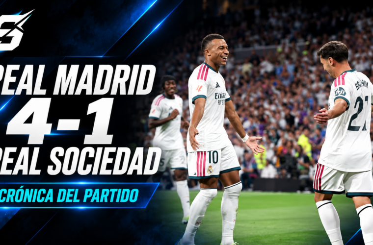 Real Madrid 4-1 Real Sociedad: Mbappé lidera la goleada con un hat-trick