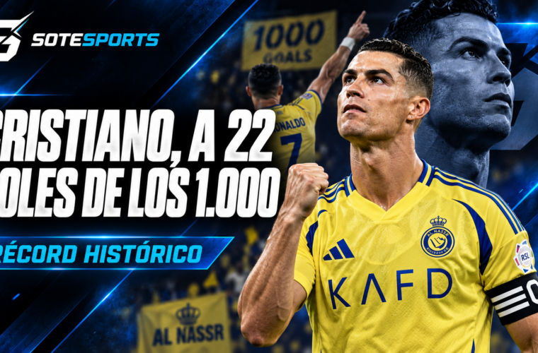 Cristiano Ronaldo ya está a solo 22 goles de alcanzar los 1.000